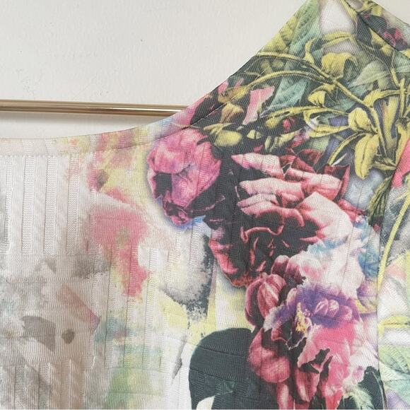 ASOS Floral Textured Short Sleeve Bodycon Dress 10 - Picture 3 of 8